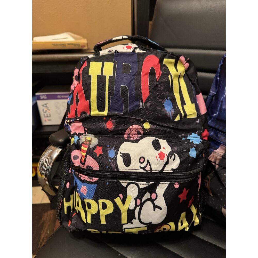 Kuromi Kids Backpack 16.5” Black Hello Kitty